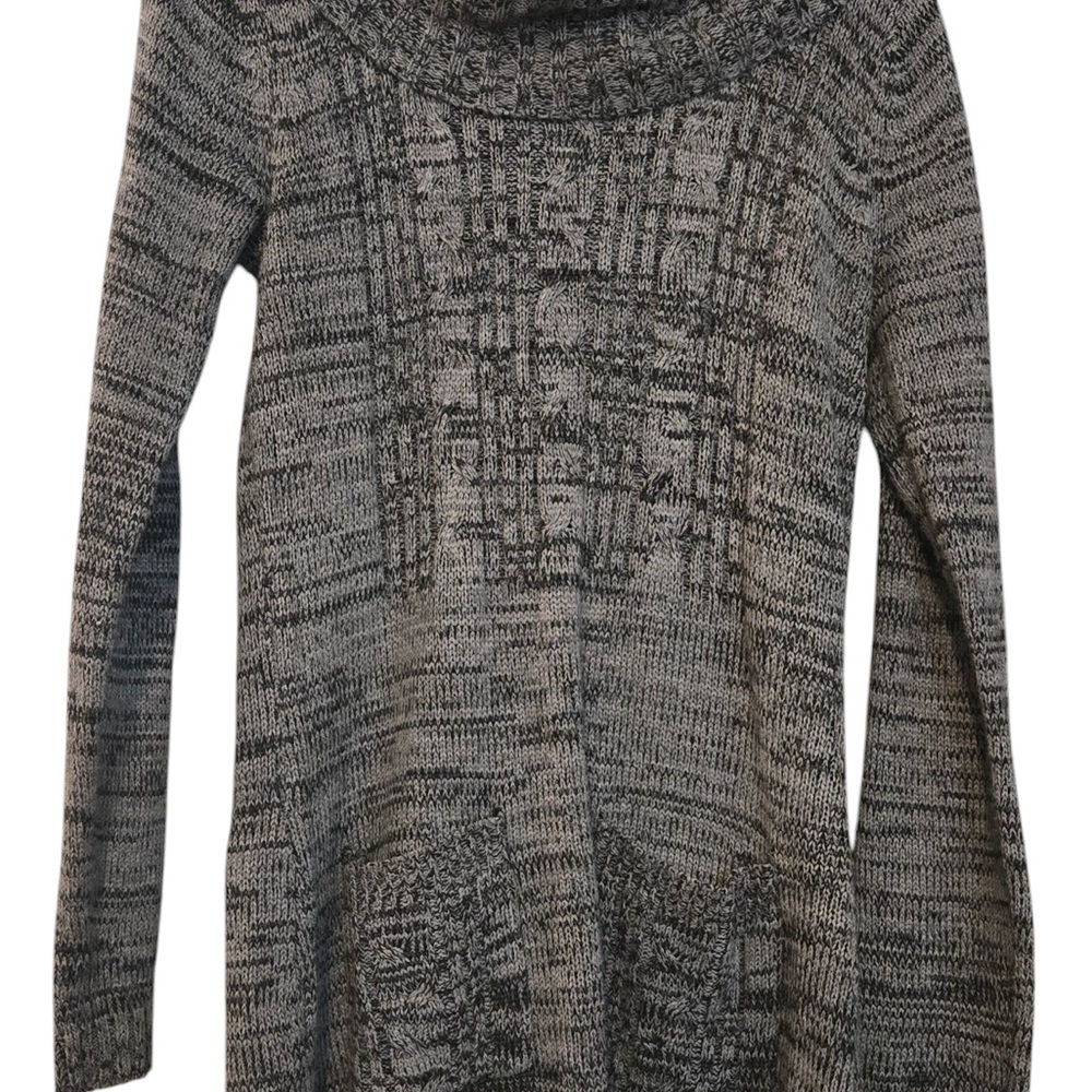 Falls Creek Gray Cowl & Turtlenecks Sweater